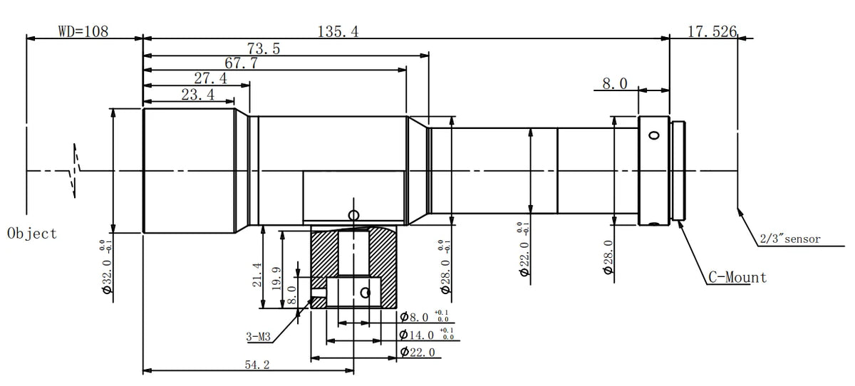 LS-TCL-0758 dimensions (mm)