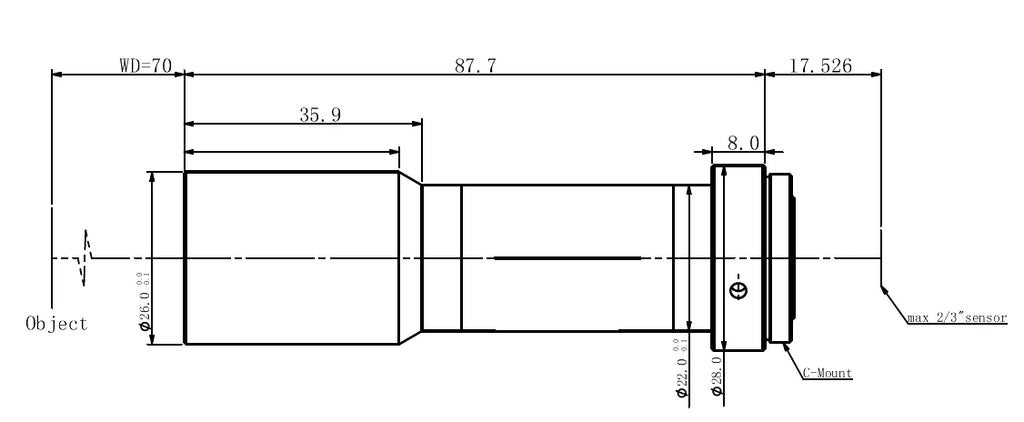 LS-TCL-0775 dimensions (mm)