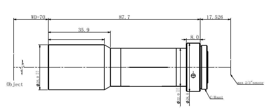 LS-TCL-0775 dimensions (mm)