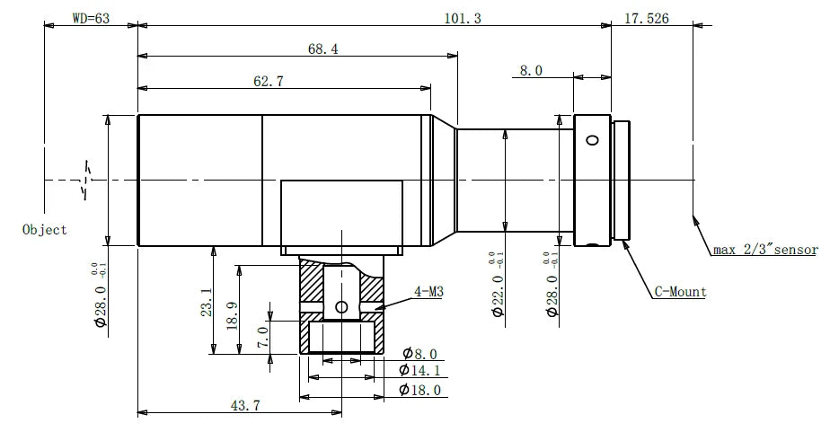 LS-MY-1-63C dimensions (mm)