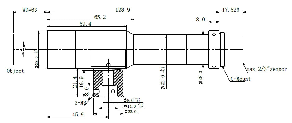 LS-TCL-0755 dimensions (mm)