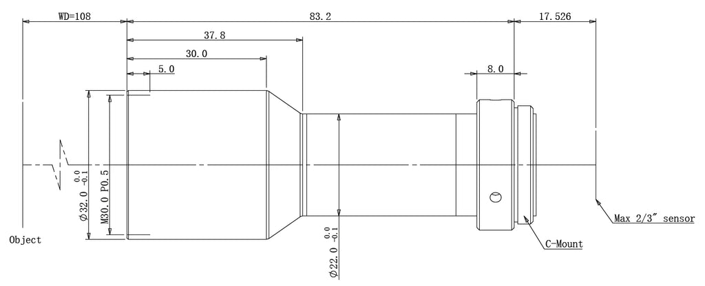 LS-MY-07-108 dimensions (mm)