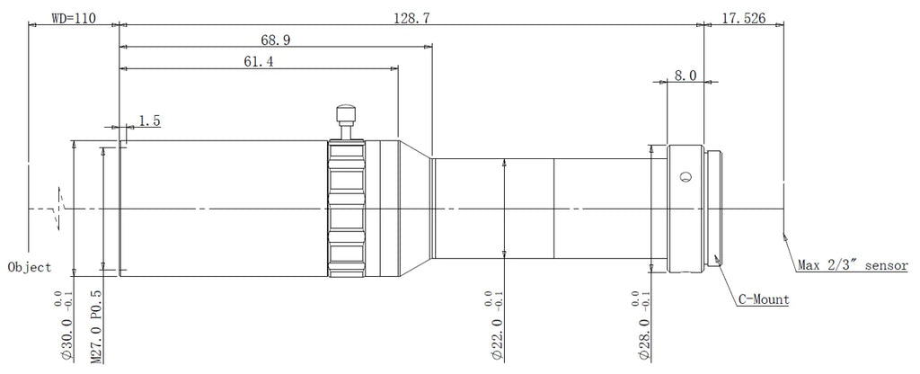 LS-TCL-0743 dimensions (mm)