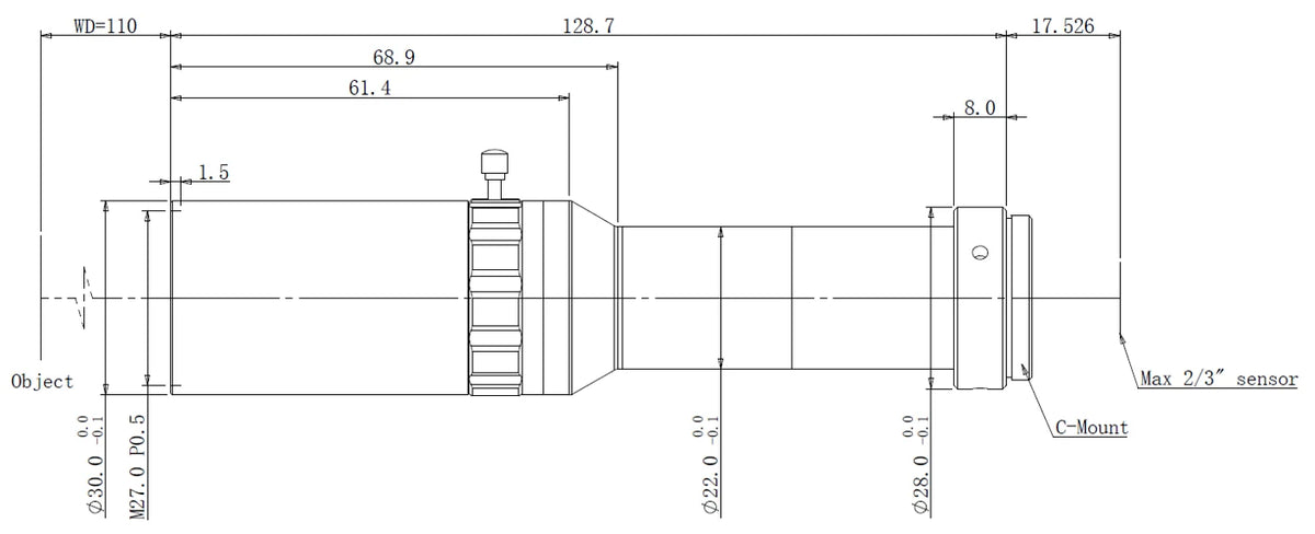 LS-TCL-0743 dimensions (mm)