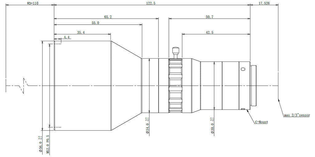 LS-MT-03-110 dimensions (mm)