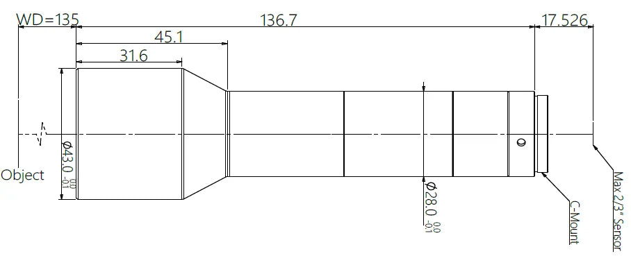 LS-TCL-0723 dimensions (mm)