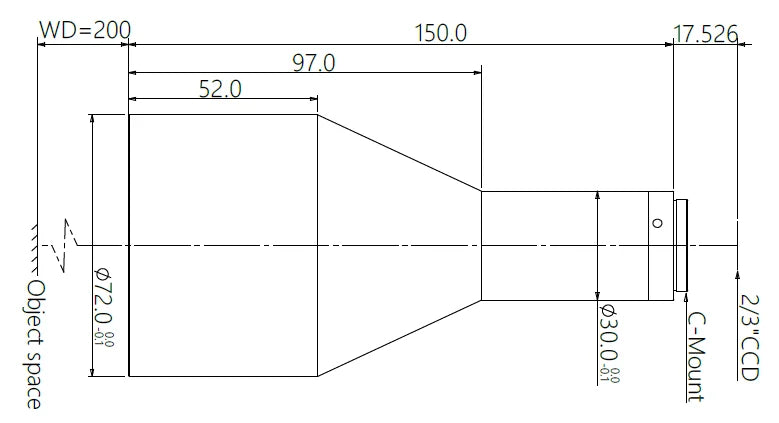 LS-TCL-0722 dimensions (mm)