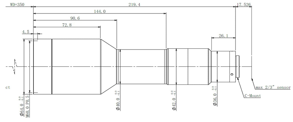 LS-TCL-0719 dimensions (mm)