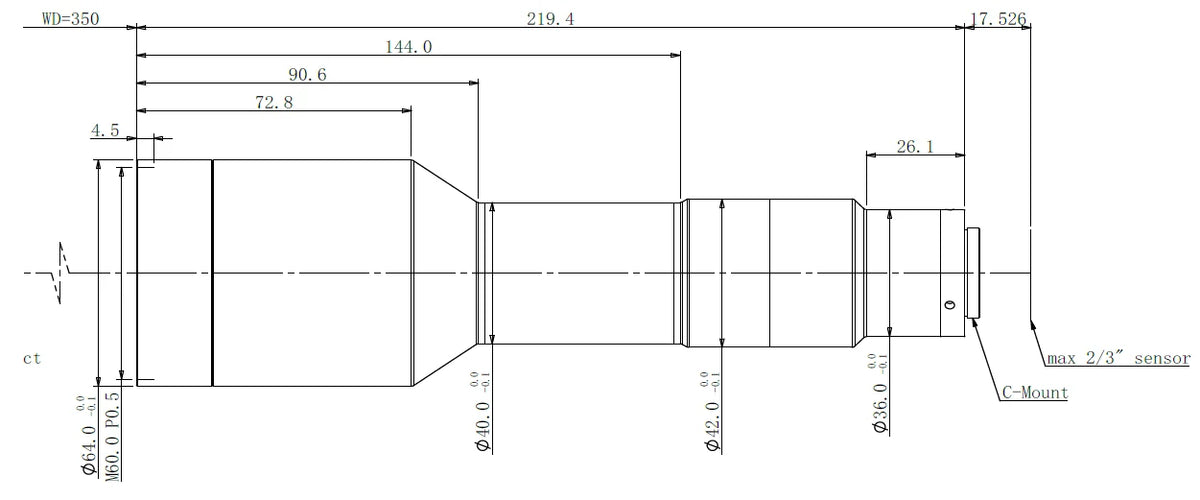 LS-TCL-0719 dimensions (mm)