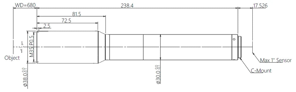 LS-TCL-0684 dimensions (mm)