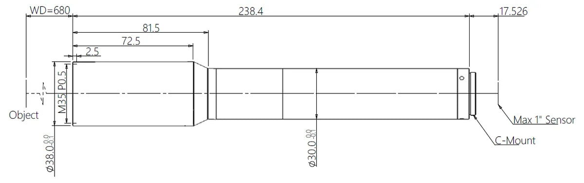 LS-TCL-0684 dimensions (mm)