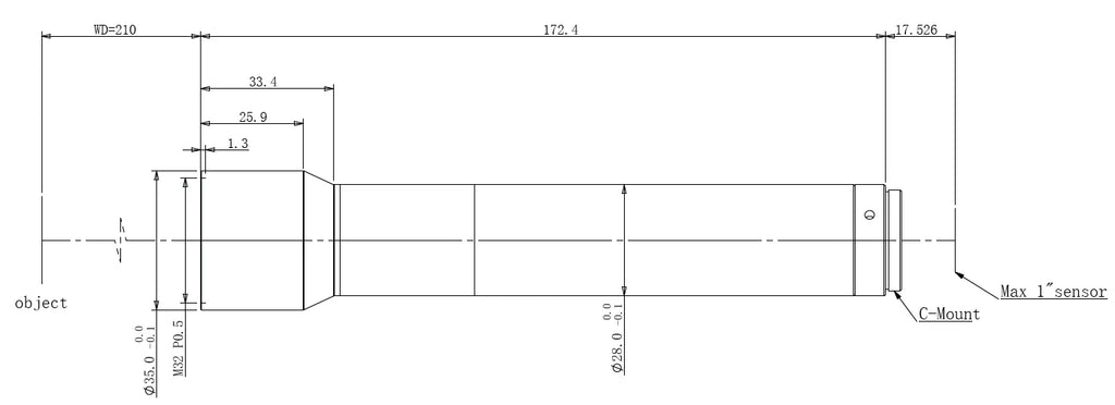 LS-KY-2-210 dimensions (mm)
