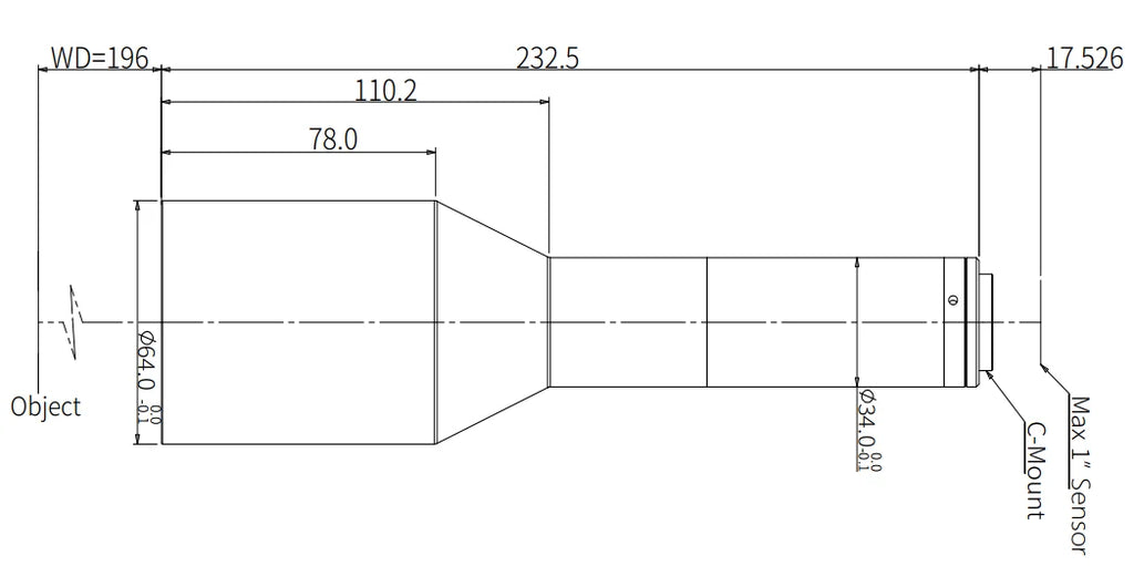 LS-KT-04-196 dimensions (mm)