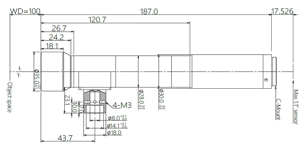 LS-TCL-0612 dimensions (mm)
