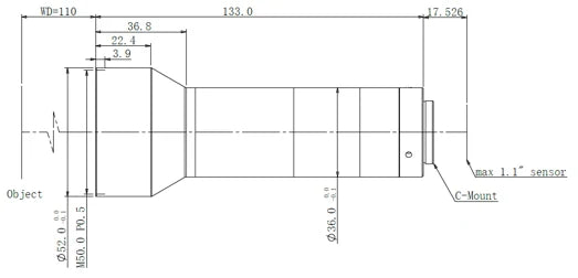 LS-TCL-0629 dimensions (mm)