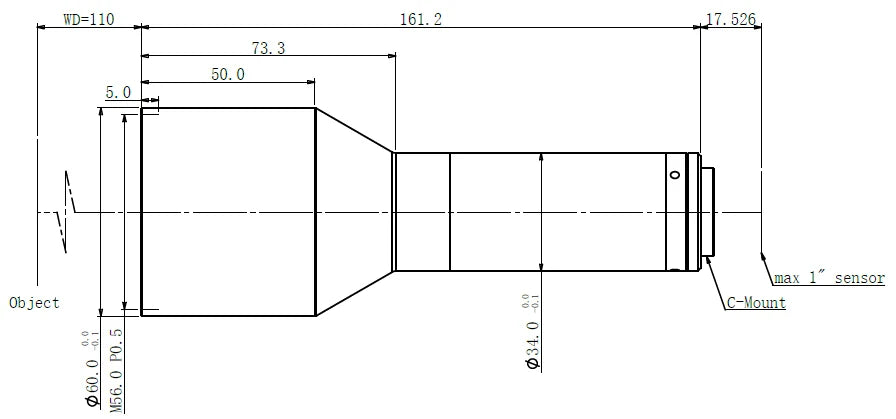 LS-TCL-0595 dimensions (mm)