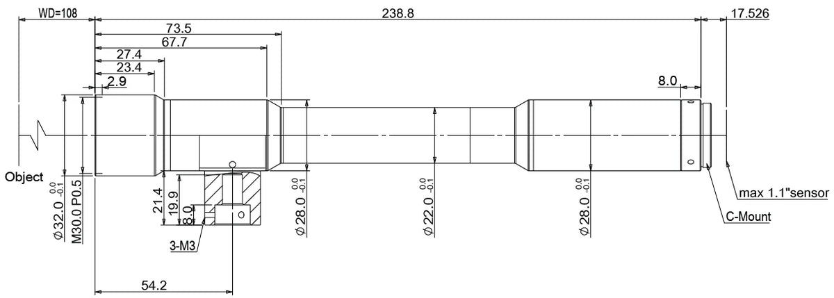 LS-TCL-0636 dimensions (mm)
