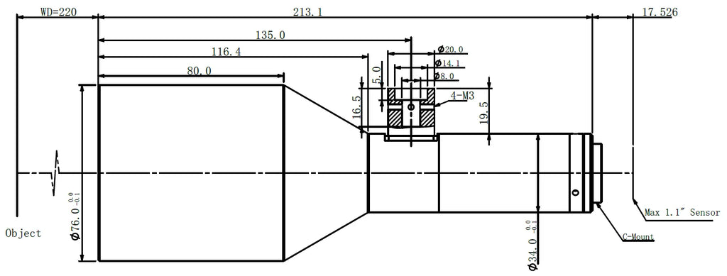 LS-KT-0367-220C dimensions (mm)