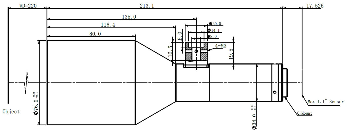 LS-KT-0367-220C dimensions (mm)