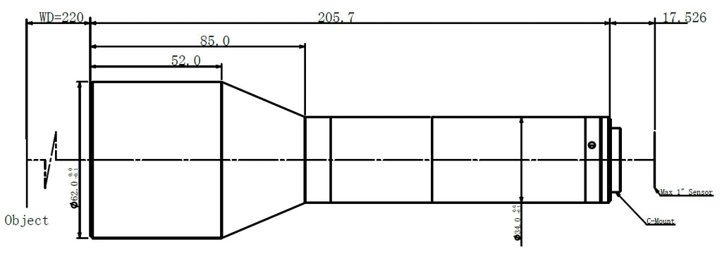 LS-TCL-0598 dimensions (mm)