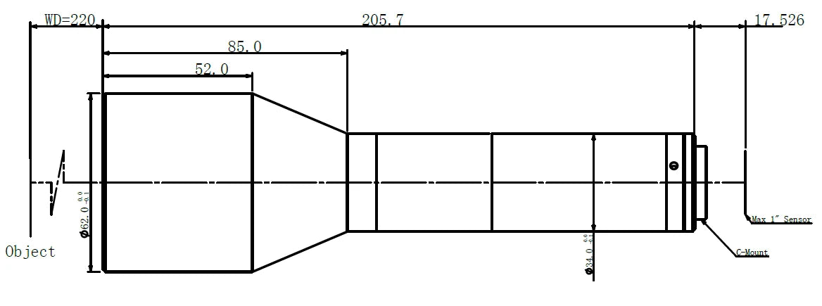 LS-TCL-0598 dimensions (mm)