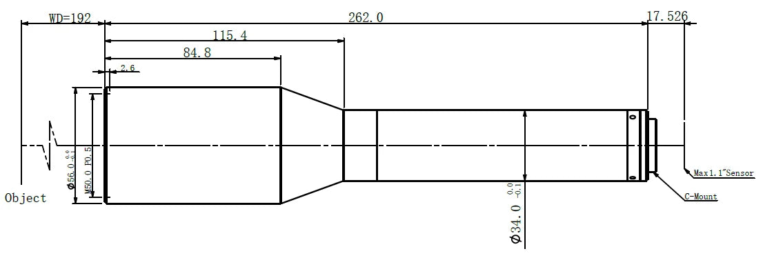 LS-KT-069-192 dimensions (mm)