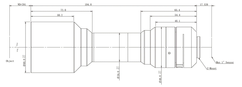 LS-KT-036-291 dimensions (mm)