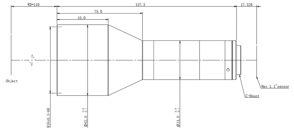 LS-TCL-0615 dimensions (mm)
