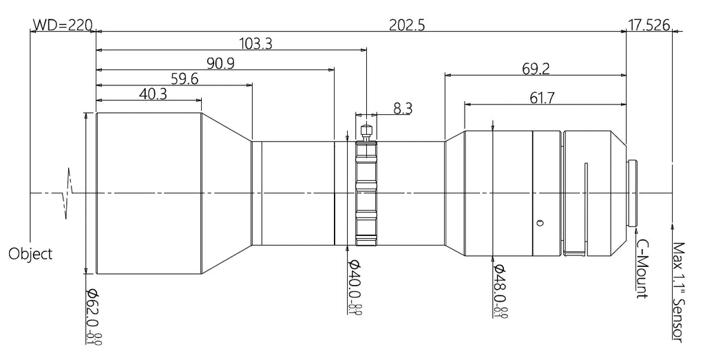 LS-TCL-0626 dimensions (mm)