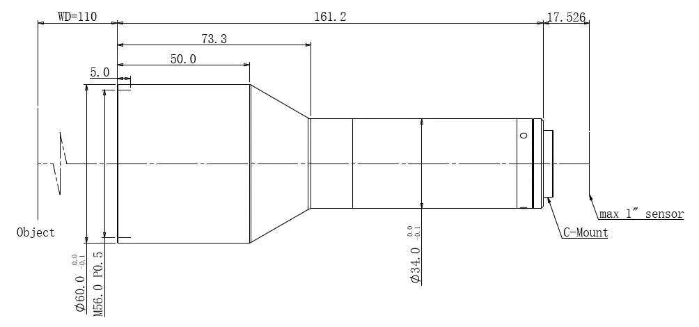 LS-TCL-0616 dimensions (mm)