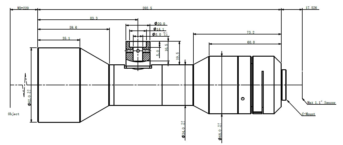 LS-TCL-0627 dimensions (mm)