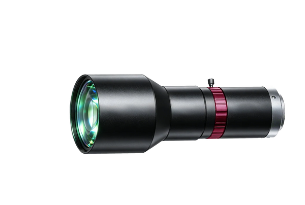 Object-side telecentric lens, 0.5x, 110 mm WD, 1.1", object-side resolution 9.4-43 μm