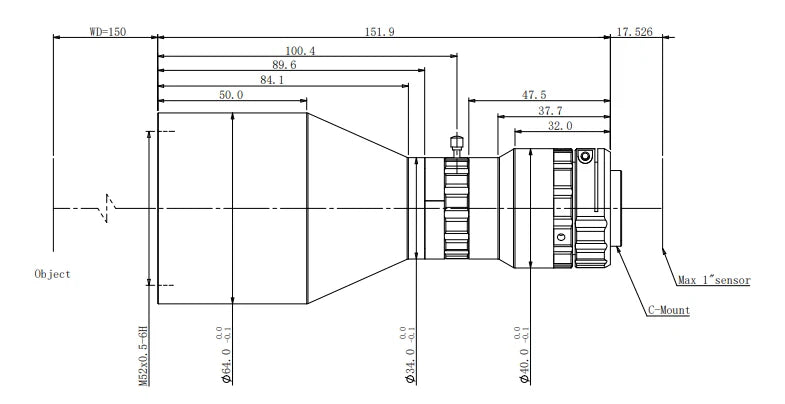 LS-TCL-0596 dimensions (mm)