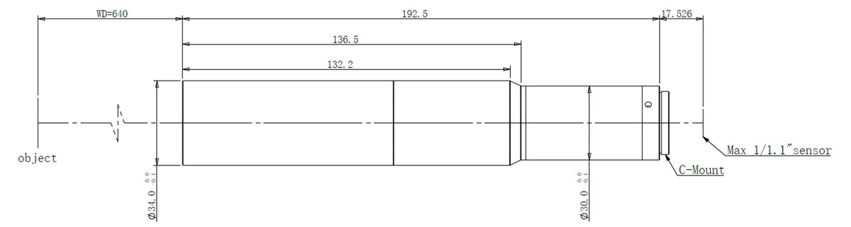 LS-KS-015-640 dimensions (mm)