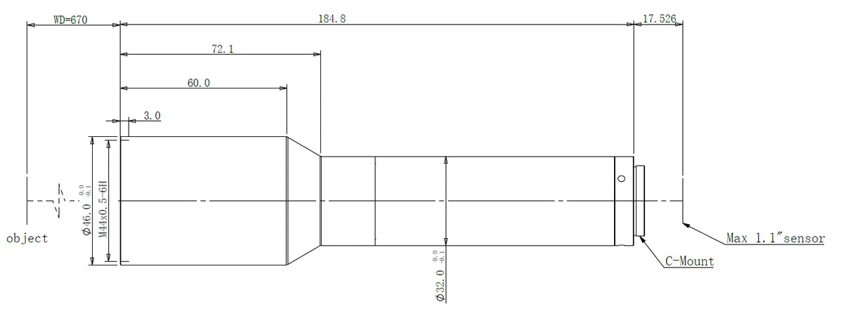 LS-TCL-0576 dimensions (mm)