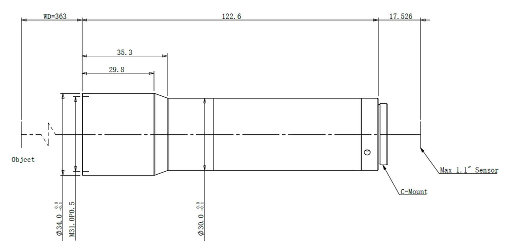 LS-TCL-0578 dimensions (mm)