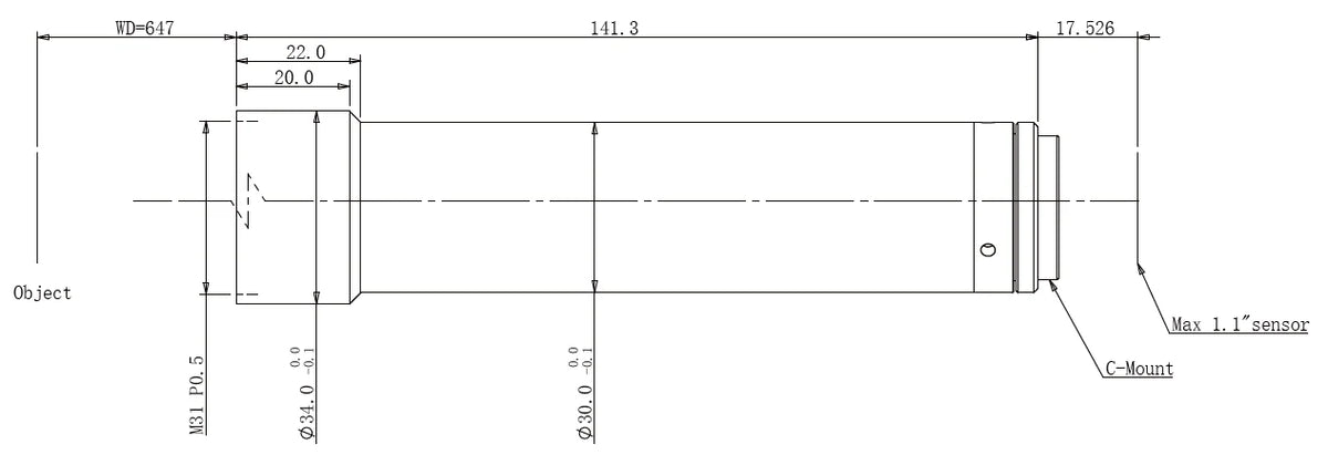 LS-KS-035-647 dimensions (mm)