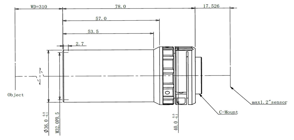 LS-TCL-0585 dimensions (mm)