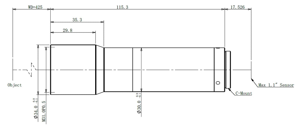 LS-TCL-0575 dimensions (mm)