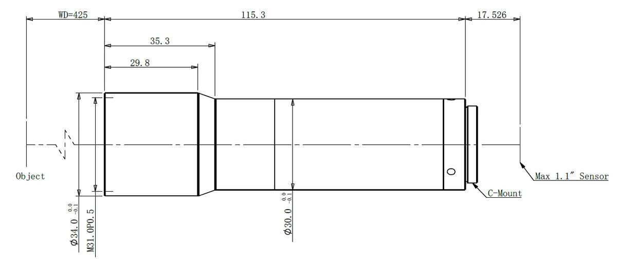 LS-TCL-0575 dimensions (mm)