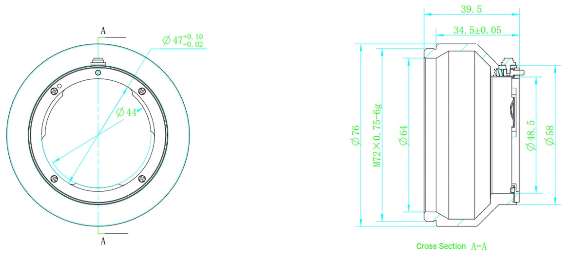 LS-LXR-0309 dimensions (mm)