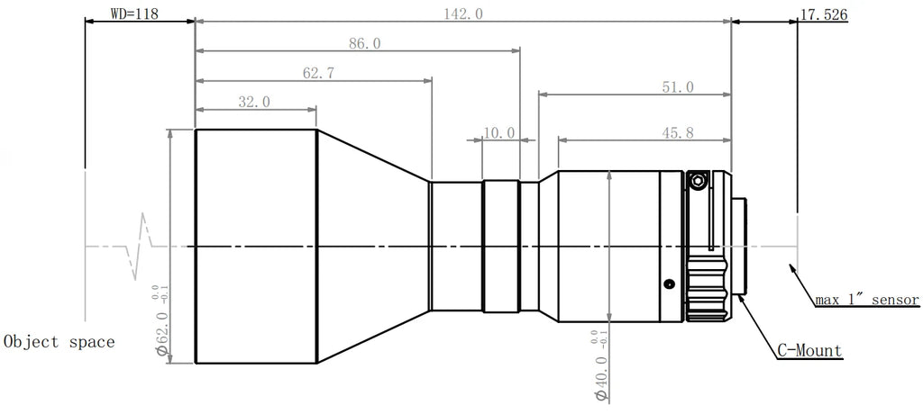 LS-TCL-0558 dimensions (mm)