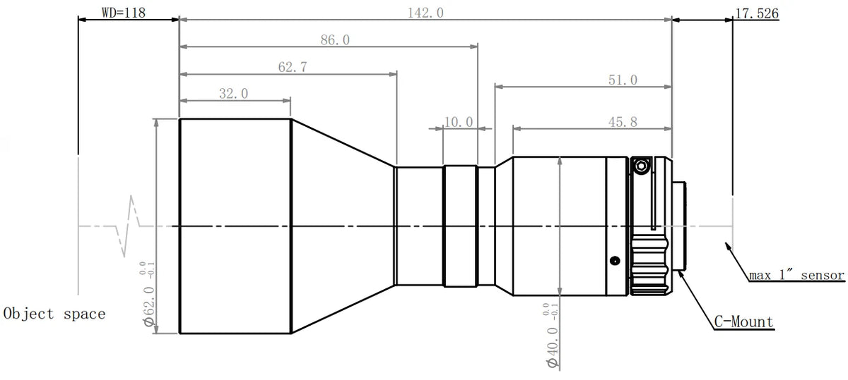 LS-TCL-0558 dimensions (mm)