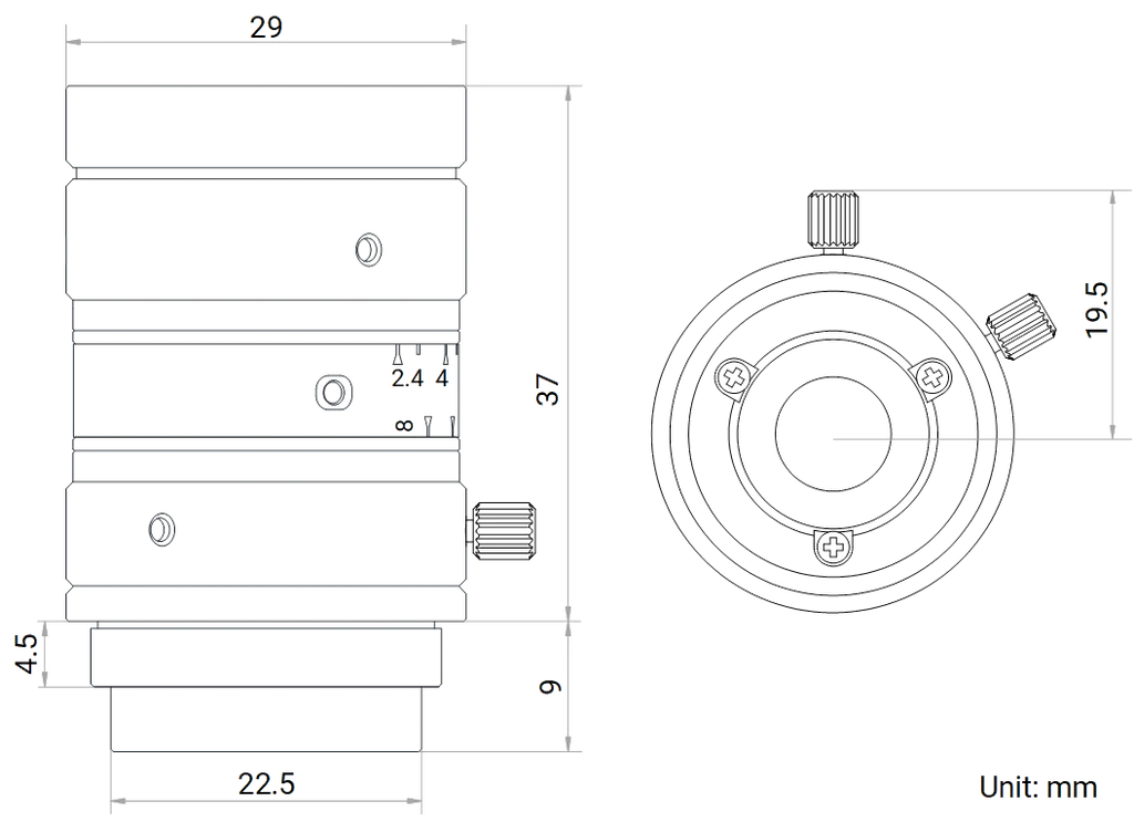 LS-FFL-1364 dimensions (mm)
