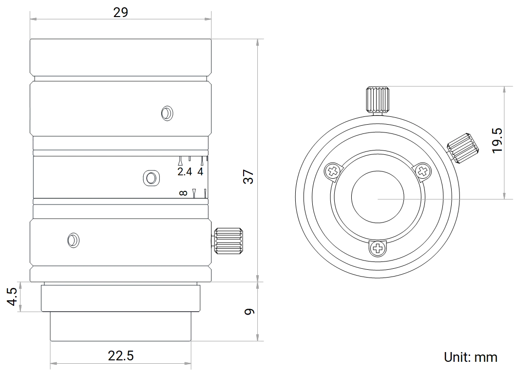 LS-FFL-1364 dimensions (mm)