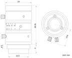 LS-HF1624M-10MP dimensions (mm)