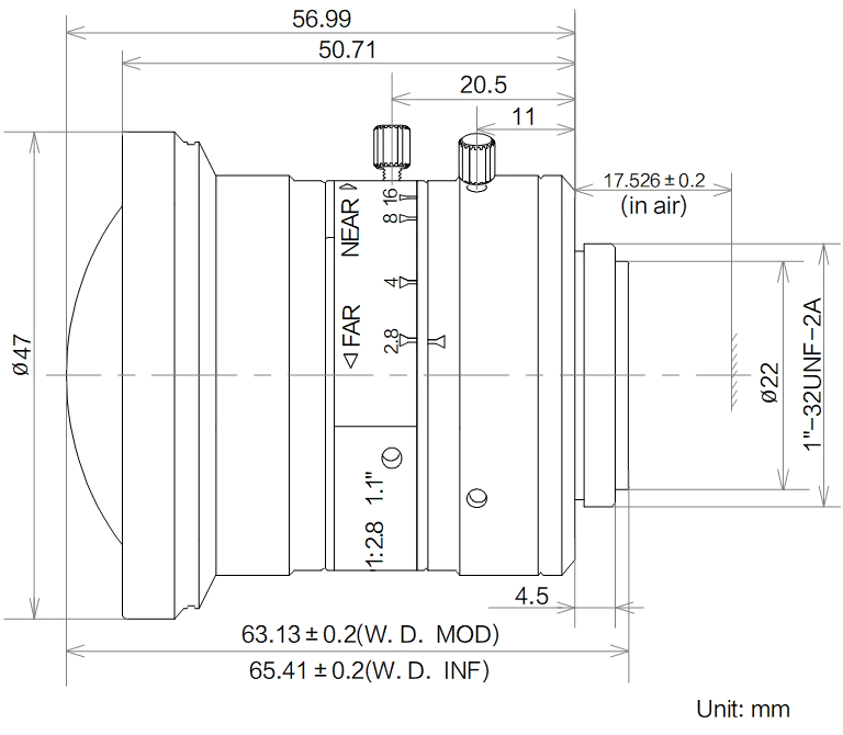 LS-FFL-1386 dimensions (mm)