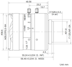 LS-KF1628M-12MP dimensions (mm)