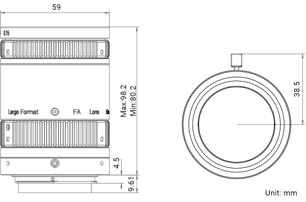 LS-FFL-1422 dimensions (mm)