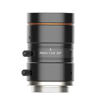 35 mm, F2.8, 2/3", 8 MP lente, C-mount, tamanho Ø32 mm × 48.43 mm